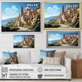 thumbnail image 4 of Designart "Coastal Charm Italian Village II" Landscapes Framed Wall Art Decor - Global Green Landscape Italy Entryway Framed Wall Art Print, 4 of 6
