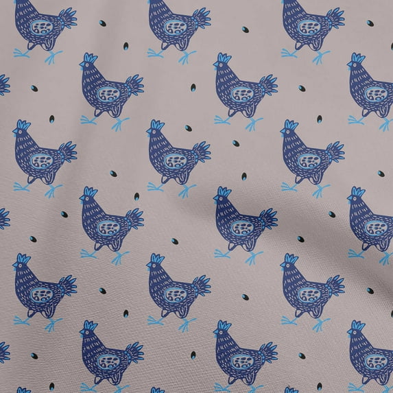 oneOone Cotton Poplin Black Fabric Hen Dress Material Fabric Print Fabric By The Yard 42 Inch Wide