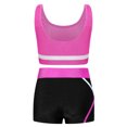 thumbnail image 2 of TSSOE Kids Girls Gymnastics Outfit Tracksuit Training Tank Tops Dance Bra and Yoga Shorts Ballet Hot Pink 8, 2 of 7