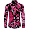 thumbnail image 2 of Camisa hawaiana con estampado de cachemira vintage para hombre, blusa de manga larga con solapa de flores, ropa informal de hip hop para hombre y mujer, ropa de fiesta cómoda para graduación, 2 of 5