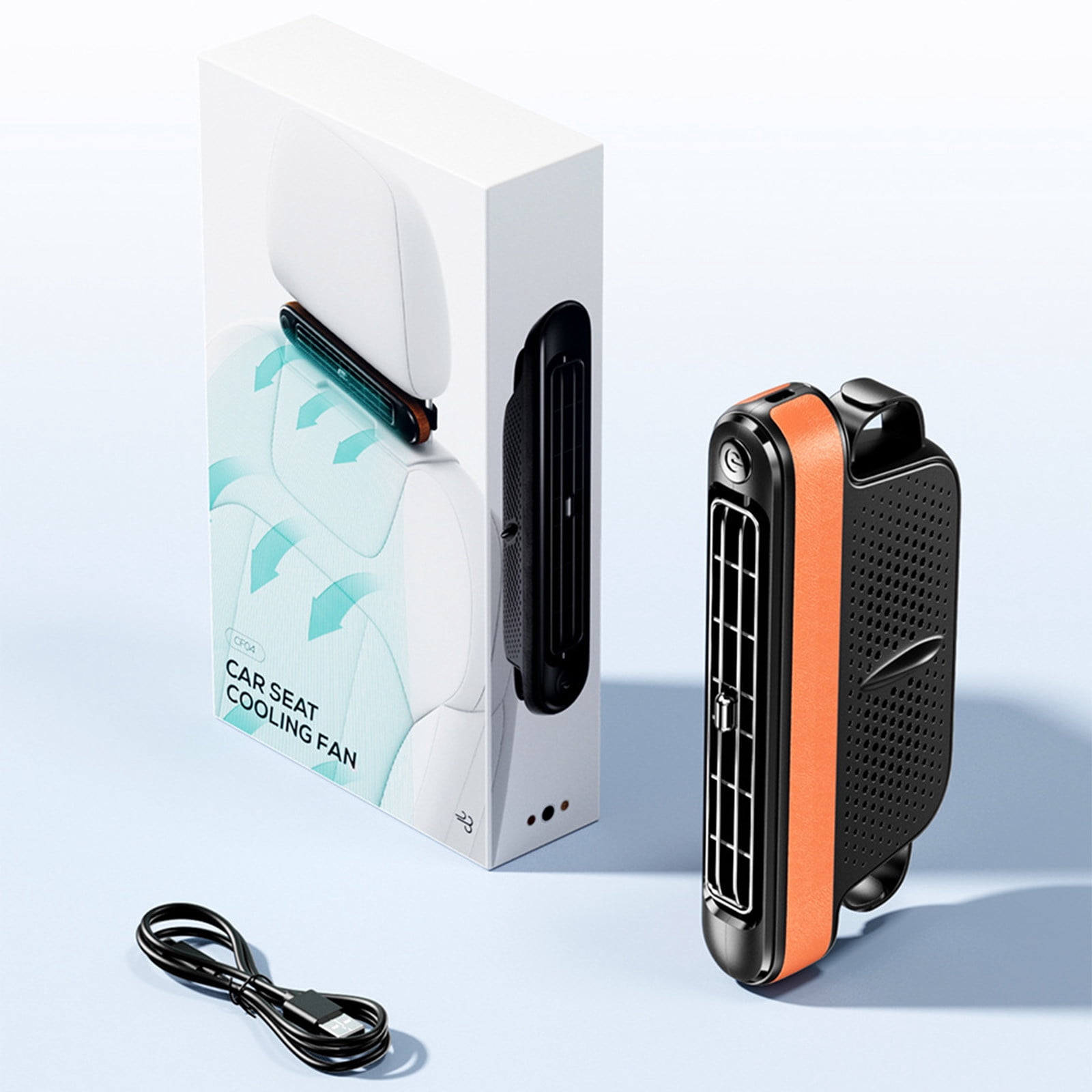 SPOORYYO Portable Car Fan For Backseat USB Powered Car Seat Fan Cooling Air Fan For Car Vehicle Fan For Back Seat Car Back Seat Cooling Fan Car USB Fan For Rear Seat
