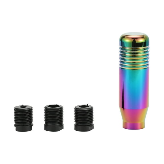 Unique Bargains Gear Shift Knob Aluminum Alloy Car for Automatic and Manual Vehicle with 3 Adapter Multicolor 1 Set
