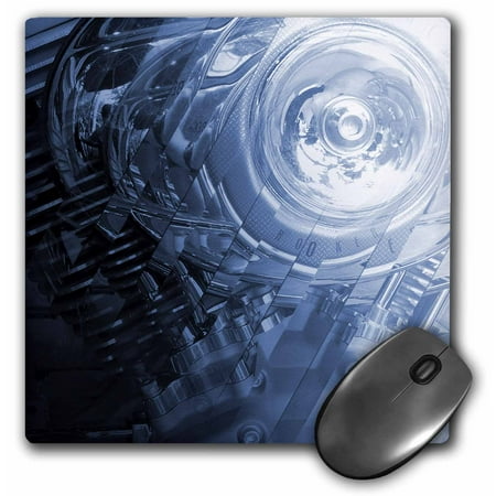 3dRose Motorcycle Engine - enjoy this stylized close up photograph of a motorcycle engine, Mouse Pad, 8 by 8 inches