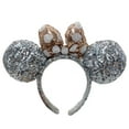 thumbnail image 3 of Fashion Silver Sequin Rose Gold Polka Dot Bow Headband for Women Girls, Minnie Ears Hairbands Princess Headwear, 3 of 10
