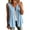Blue, variant on Stralyhd Button Down Shirts for Women Sleeveless Loose Fit Color Shirts V Neck Linen Blouses Lightweight Beach Outfits Khaki XL