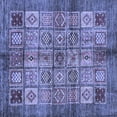 thumbnail image 1 of Ahgly Company Machine Washable Indoor Square Abstract Blue Modern Area Rugs, 7' Square, 1 of 4