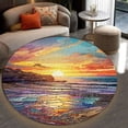 thumbnail image 4 of Round Rug, Beach31 Soft Washable Carpet, Non-Slip Floor Mat for Living Room Bedroom Home Decor 31 Inch, 4 of 6
