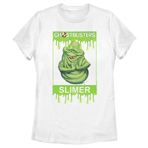 Women's Ghostbusters Framed Slimer  Graphic Tee White 2X Large