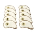 thumbnail image 1 of 10x Fundas de hierro para palos de golf Resistentes a los arañazos Cuero de PU Resistente al agua Cubiertas de hierro con estilo Envoltura de, 1 of 8