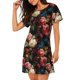 thumbnail image 2 of Disketp Rose Flowers para Camisón Corto de Manga Corta para Mujeres, Camisón Cómodo con Escote Redondo, Bonito y Confortable, 2 of 6