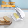 thumbnail image 4 of UYGDUY-Butter Dishes with Lid for Countertop Refrigerator, Plastic Butter Dish Flip Top Lid Butter Container with Spreader, Non-Slip Bottom Butter Holder Keeper (White), 4 of 4
