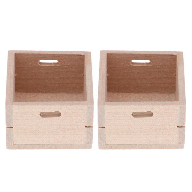 2 pieza 1/12 Casa De Robusta Caja De Almacenamiento De Alimentos De Accesorios De Cocina