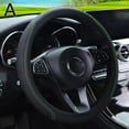 thumbnail image 5 of Sport Car Steering Wheel Covers Anti-Slip Leather Auto Cover P6F6, 5 of 9
