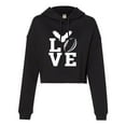 thumbnail image 1 of Womens Love Football Philadelphia Cropped Hooded Sweatshirt, 1 of 1