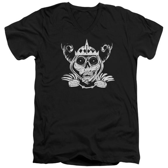 Adventure Time - Skull Face - Slim Fit V Neck Shirt - Medium