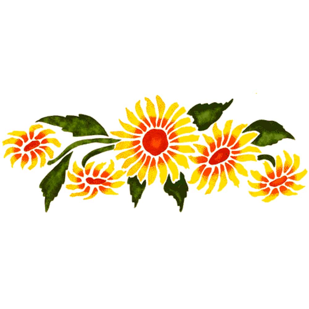 sunflower stencil 7 x 18 inch 75 mil standard walmartcom