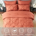 thumbnail image 2 of Davulos Queen Size Comforter Set,7 Pieces Orange Bedding Sets for All Season Bed in a Bag with Comforter ,Flat Sheet ,Fitted Sheet ,Pillowcases & Shams, 2 of 8