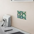 thumbnail image 5 of Yayeee Toggle Light Switch Wall Plate 3-Gang 6.37"x4.48" Decorative Outlet Cover, Green Geometric Flowers, 5 of 7