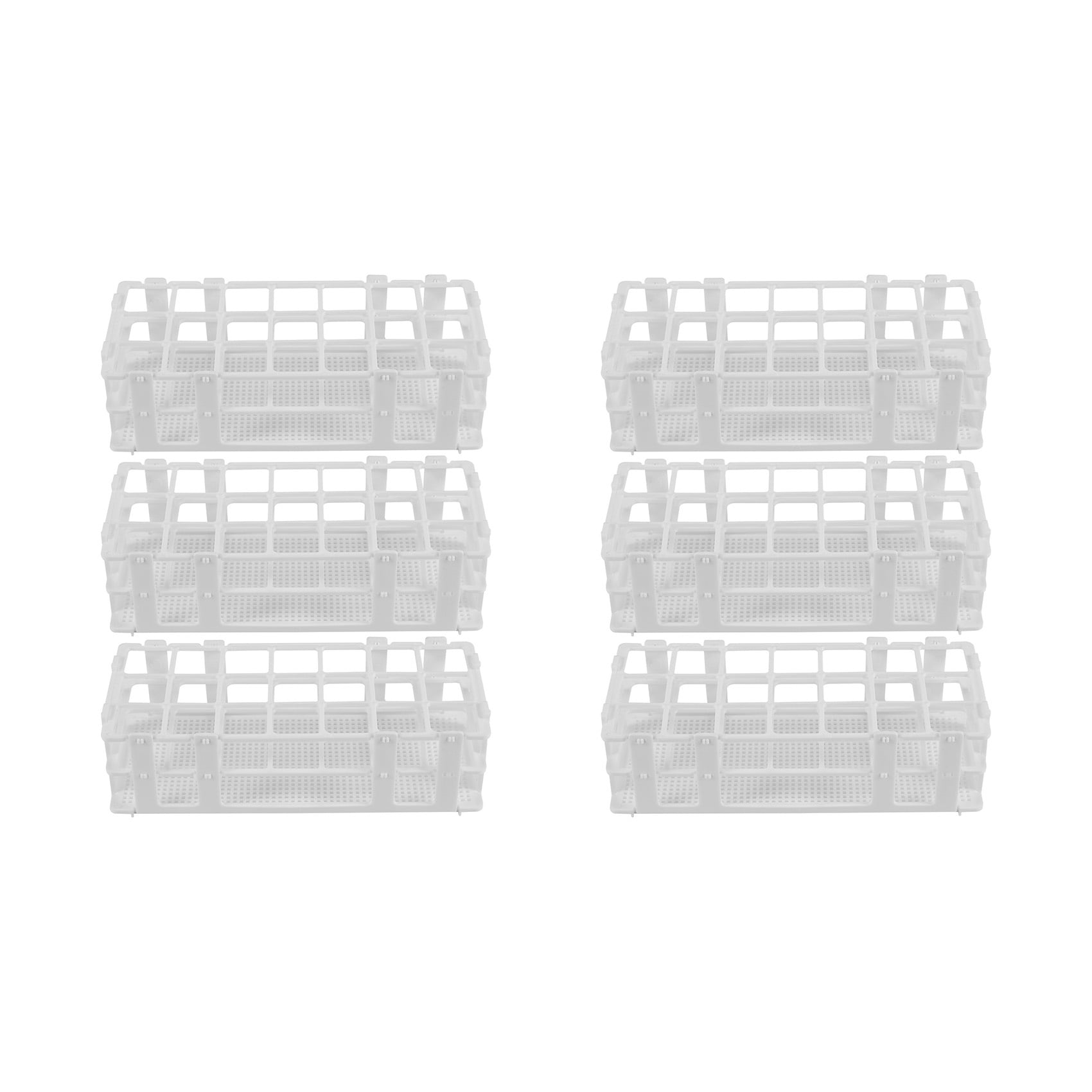 6 Packs Plastic Test Tube Rack, 21 Holes Lab Test Tube Rack Holder for