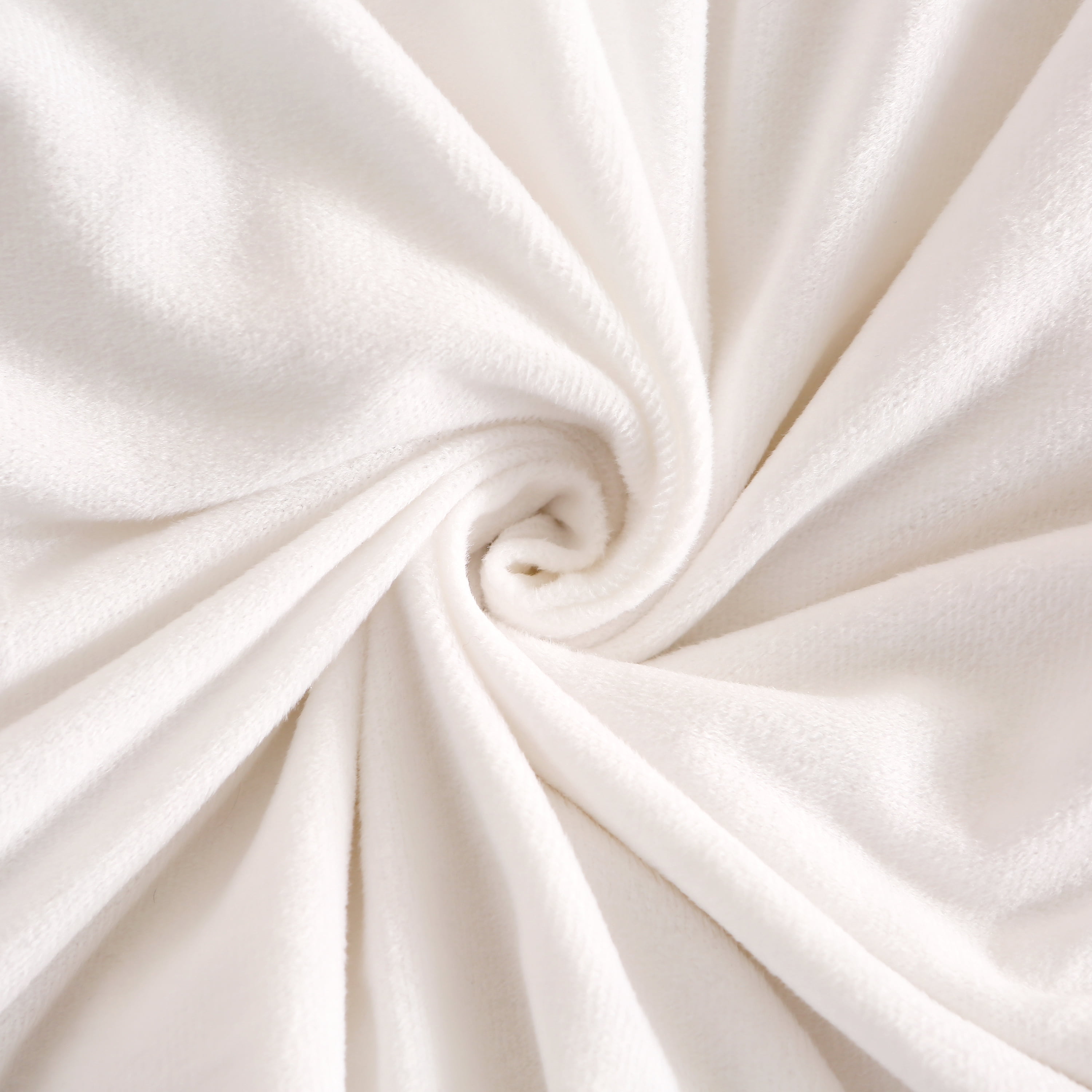 Uhamho 2 Piece Faux Fur Bedding Duvet Cover Set, Solid Comforter Cover Quilt Cover with Pillowcase, Twin, White