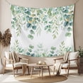 thumbnail image 2 of Sage Green Eucalyptus Leaves Tapestry for Bedroom Wall Hanging Tapestry, Spring Summer Botanical Ceiling Backdrop Tapestries Poster Blanket Wall Decor for Teens Room Living Room Dorm 55" x 73", 2 of 8