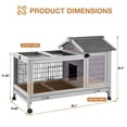 thumbnail image 5 of MEDEHOO Rabbit Cage with Wheels Bunny Hutch w/ Leak-Proof Tray, Rabbit Hutch for Outdoor and Indoor with Rest and Activity Area, 5 of 14