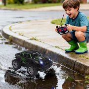 Chmadoxn Remote Control Car, Multicolor Four-Way Remote Control Off-road Toy Car, Rechargeable Drop-Resistant RC Car with LED Headlights & Large Tires, Portable for Kids Boys 6+