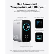 Anker Laptop Charger, 140W Max 4-Port GaN USB C Charger Block with Smart Display, Fast Charging Power Adapter, Touch Controls Compatible for MacBook, iPhone 17 Series (Include 5FT Cable, Non-Battery)
