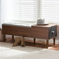 thumbnail image 2 of Baxton Studio Merrick Storage Bench in Light Gray and Dark Brown, 2 of 11