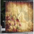 thumbnail image 4 of Ambesonne Vintage Shower Curtain, Retro Flower Chamomile, 69"Wx75"L, Tan Orange, 4 of 5