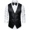 thumbnail image 4 of Pejock Mens Suit Vest Business Formal Dress Slim Fit Casual Waistcoat Vest for Suit or Tuxedo, 4 of 5