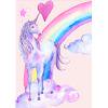 thumbnail image 1 of Cuadros Decorativos Kit de pintura de resina de diamante redondo completo de caballo de cuerno de arco iris de mosaico DIY (E216) Wdftyju embutido en tela, 1 of 9