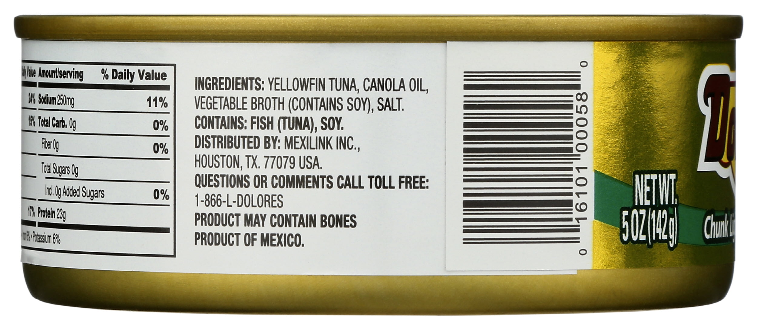 Pack of 12, Dolores Chunk Light Yellowfin Tuna, 5 oz
