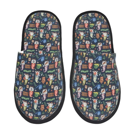 

Tideii Garden Gnomes for Home Indoor Cotton Slippers Autumn and Winter EVA Plush Slippers Household Supplies Unisex-Large