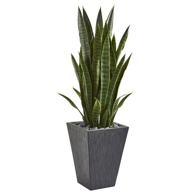Nearly Natural 9191 45 in. Sansevieria Artificial Plant in Sate Planter