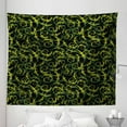 thumbnail image 1 of Vines Tapestry, Rhythmic Abstract Ivy Grape Leaves Print in Dark Tones, Fabric Wall Hanging Decor for Bedroom Living Room Dorm, 5 Sizes, Olive Green Dark Green, by Ambesonne, 1 of 1