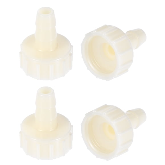 Unique Bargains ABS Hose Barb Fittings Coupler, 8mm Barb x G1/2 Female Thread, White 4Pcs