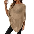 thumbnail image 3 of Lumtrix Womens Sheer Knit Poncho Crochet Summer Tops See Through Mesh Summer Fall Sweaters Beach Cover 2026 Khaki One Size, 3 of 8