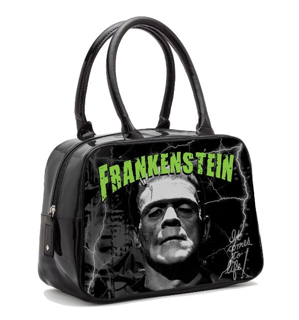 green and black purse