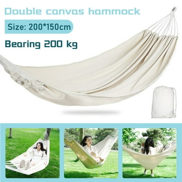 Tree Hammock, Sturdy Double Hammock Bed Up to 660lbs, Outdoor Portable Hammock with Travel Bag for Camping, Backpacking (78.8"L x 60"W)