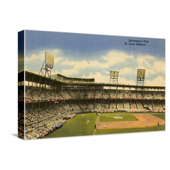 Art.com Sportsman's Park, St. Louis, Missouri Stretched Canvas Print Wall Art, 18" x 12"