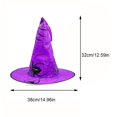 thumbnail image 3 of Uutvmp Halloween Decorations Witch Hat, Upgraded 8 Pcs Hanging Lighted Glowing Witch Hat Decorations,Lights String with 8 Lighting Modes, Halloween Party Indoor Outdoor Yard Tree Decorations, 3 of 8