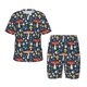 thumbnail image 1 of Fotbe Colorful Mushrooms Pijama Estampada de 2 Piezas para Niños – Ropa de Dormir de Manga Corta Cómoda para Niños y Niñas, Camiseta y Shorts de Algodón-XX-Large, 1 of 6
