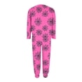 thumbnail image 3 of Plus Size Cute Pajamas for Women Set Crew Neck Pumpkin Ghost Graphic Sleepwear Long Sleeve Pjs Halloween Outfits Hot Pink 5XL, 3 of 6