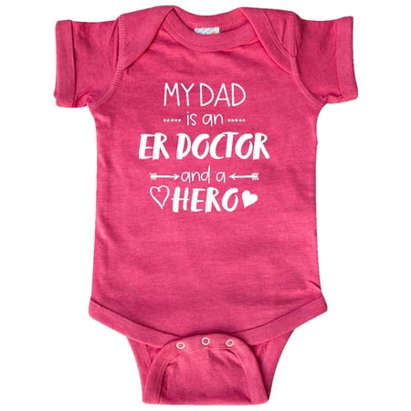 

Inktastic My Dad is an ER Doctor and a Hero Gift Baby Boy or Baby Girl Bodysuit