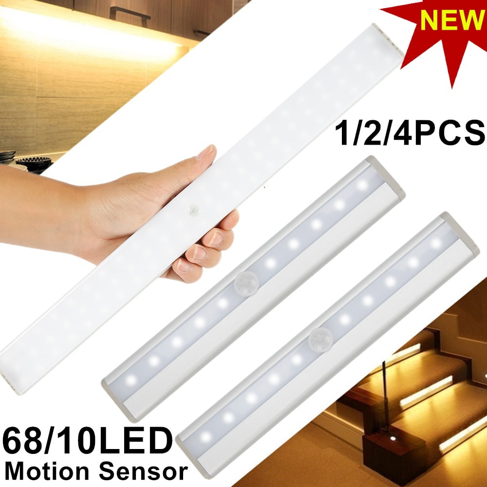 1PC 10 LED Motion Sensor Wireless Light Lamp Portable Closet Cabinet Night Light 