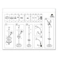thumbnail image 4 of Viena Coat Stand, Eight Knobs, Steel, 16w X 16d X 70.5h, Black, 4 of 4