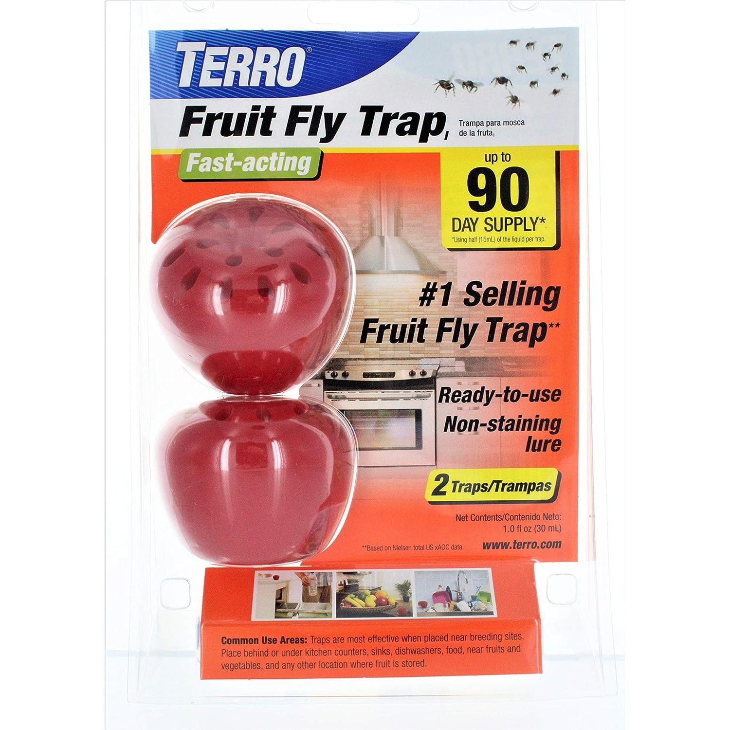 Terro Fruit Fly Trap 2pk