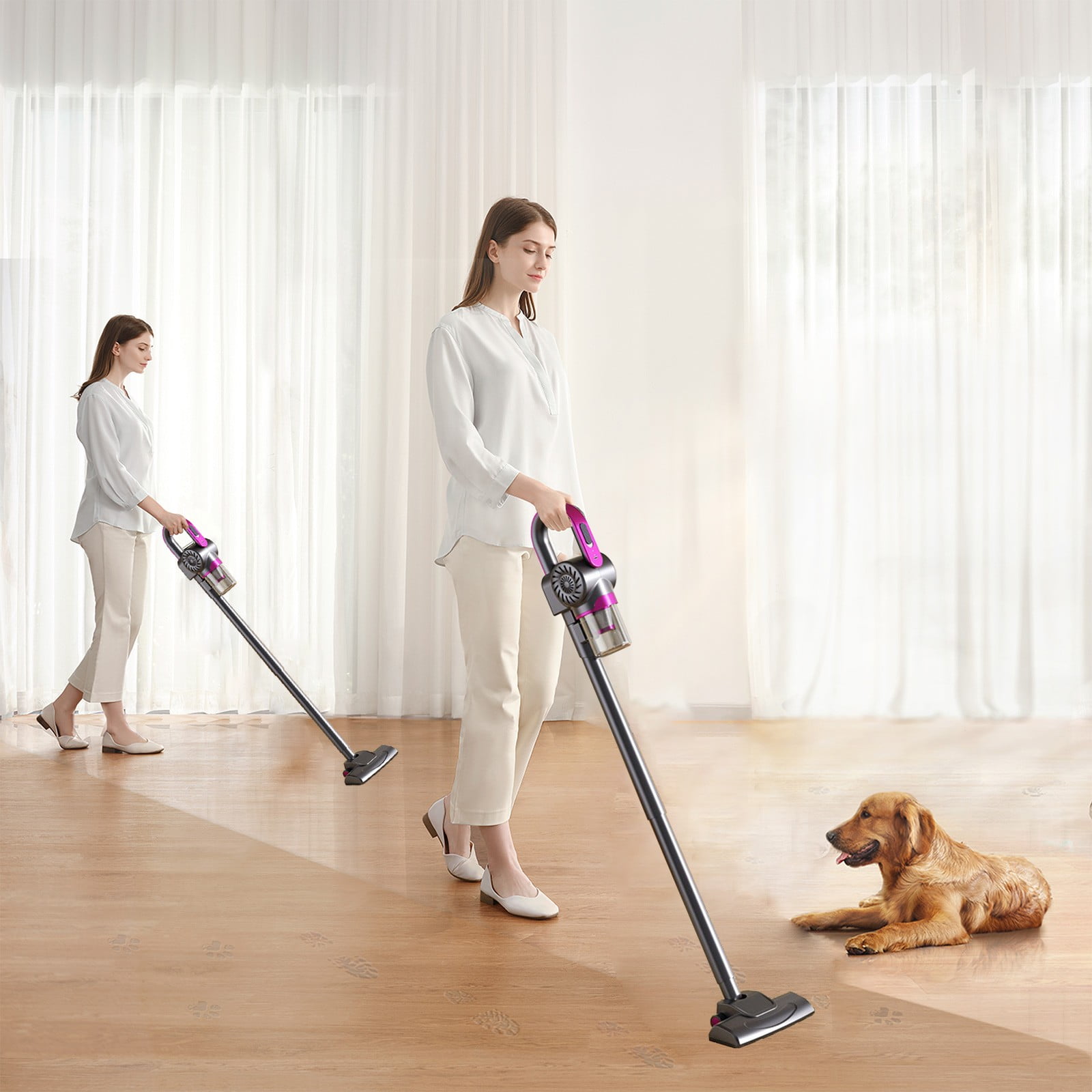 YZEGDCH Floorcare ,Lightweight Vacuum Cleaner Wireless Handheld Vacuum Cleaner Multifunctional Household Bed Large Suction Car Vacuum Cleaner
