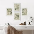 thumbnail image 3 of PixonSign Framed Wall Art Green Leaves Variety Posters, Set of 4 Nature Wilderness Renaissance Botanical Illustrations Wall Decor, Adhesive Canvas Prints for Home Decor - 11"x14" White, 3 of 5